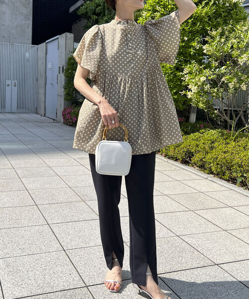 「NOLLEY'S」 半袖ブラウス FREE ブラック レディース_画像4