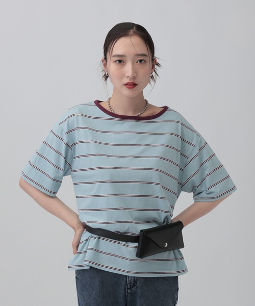 LEPSIM（レプシィム） tシャツ 半袖 シアーボーダーT 849867