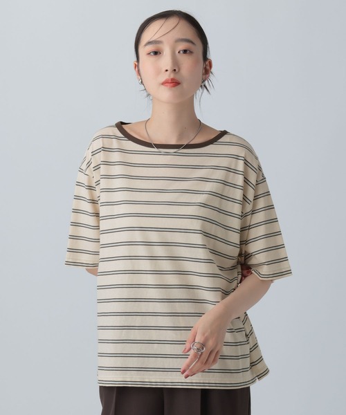 LEPSIM（レプシィム） tシャツ 半袖 シアーボーダーT 849867