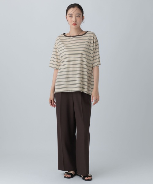 LEPSIM（レプシィム） tシャツ 半袖 シアーボーダーT 849867