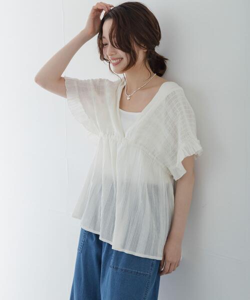 URBAN RESEARCH Sonny Label ブラウス シャツ 楊柳ドビーシャーリング