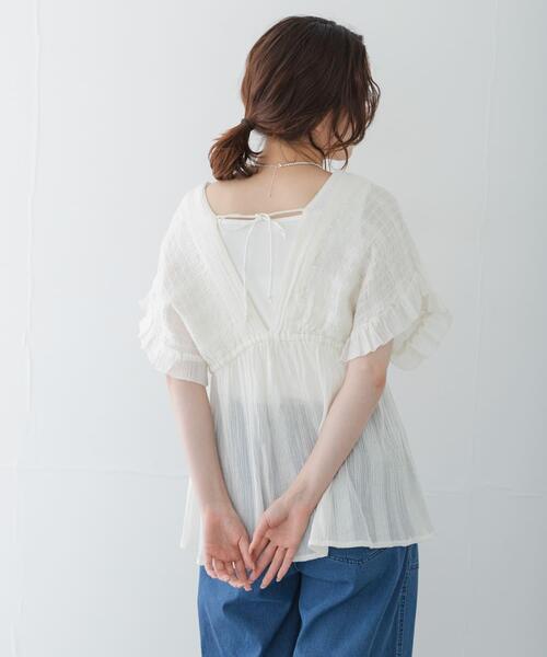 URBAN RESEARCH Sonny Label ブラウス シャツ 楊柳ドビーシャーリング