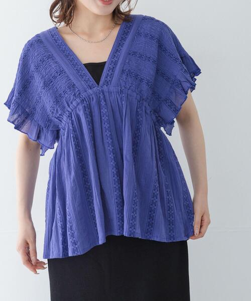 URBAN RESEARCH Sonny Label ブラウス シャツ 楊柳ドビーシャーリング