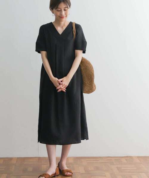 「URBAN RESEARCH DOORS」 半袖ワンピース MEDIUM ブルー レディース_画像2