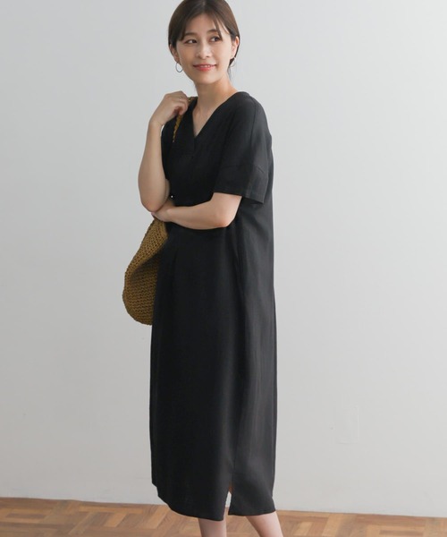 「URBAN RESEARCH DOORS」 半袖ワンピース MEDIUM ブルー レディース_画像5