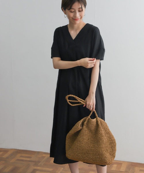 「URBAN RESEARCH DOORS」 半袖ワンピース MEDIUM ブルー レディース_画像6