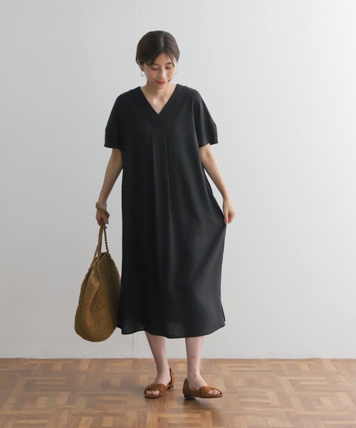 「URBAN RESEARCH DOORS」 半袖ワンピース MEDIUM ブルー レディース_画像9