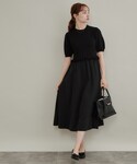 ワンピース 夏 半袖 「ほんのり甘い」フリルニ...の詳細画像1