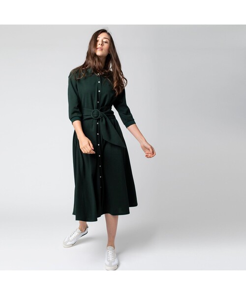 ワンピース シャツワンピース ベルトデザインロングポロシャツドレス Zozotown Paypayモール店 通販 Paypayモール