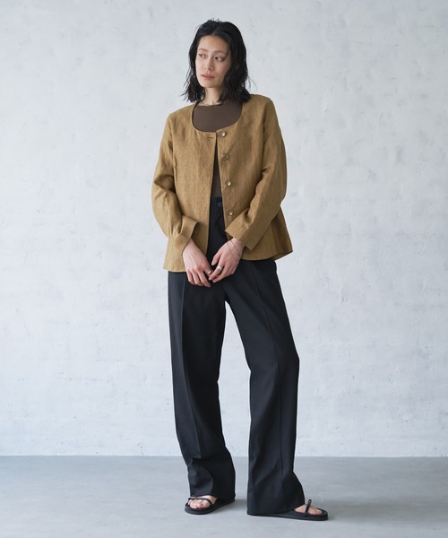 パンツ SOMEWHERE Essential Soft Pants 5BKK069 Audrey and John Wad スラックス パンツ オックスセンターシーム