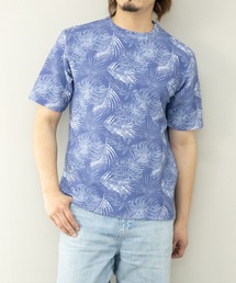 STYLEBLOCK tシャツ エンボスワッフルリーフ柄半袖クルーネックT
