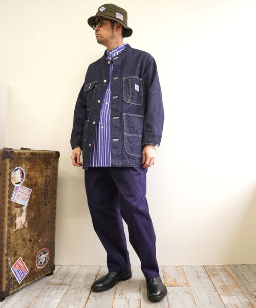 BROOKLYN OVERALL デニム カバーオール BROOKLYN OVERALL デニムジャケット gジャン スタンドカラー