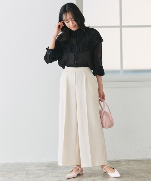 Pierrot（ピエロ） パンツ 高見えワイドパンツ レディース : ZOZOTOWN