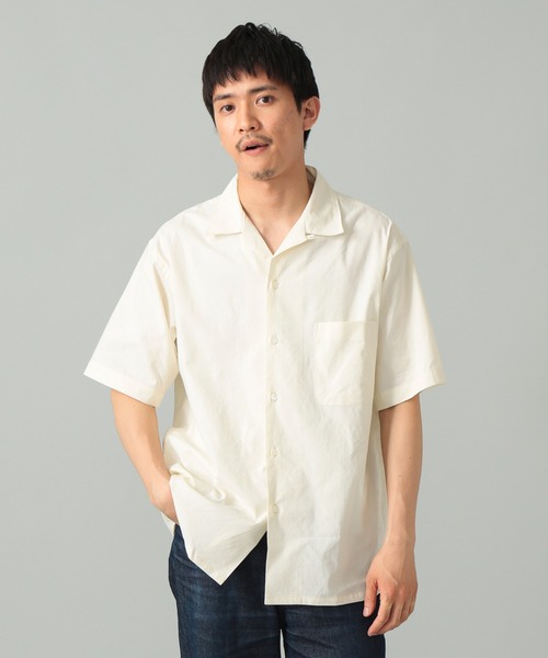 シャツ *A VONTADE / コットンリネン オープンカラー ショートスリーブシャツ メンズの画像