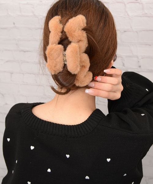 TONE SELECT GOODS ヘアクリップ 「float」もこもこ フェイク