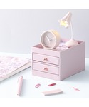 時計 ラウンドミニテーブルクロック ピンクの詳細画像2