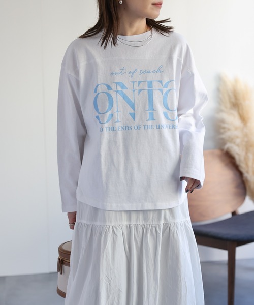 ap retro tシャツ ロゴ プリント 長袖T / ロンT レディース : ZOZOTOWN