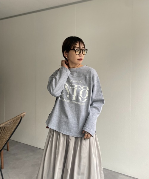 ap retro tシャツ ロゴ プリント 長袖T / ロンT レディース : ZOZOTOWN