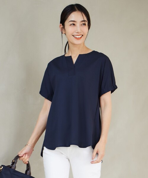 tシャツ 「接触冷感」プレーティングジャージー フレンチスリーブ カットソー レディース