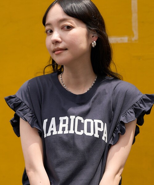 tシャツ ロゴノースリーブシャツ「CLEAR_CREA」 レディース tシャツ ロゴノースリーブシャツ「CLEAR_CREA」 レディース