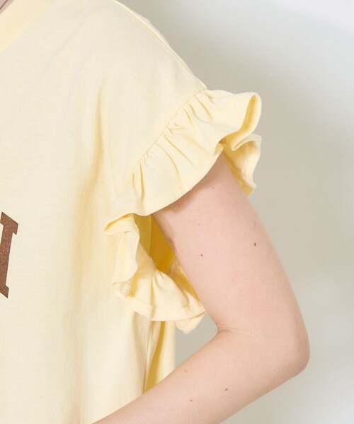 FREAK'S STORE tシャツ フリル ノースリーブ ロゴTシャツ
