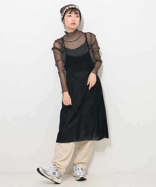 FREAK'S STORE（フリークスストア） ワンピース 夏 シアー ベロア風