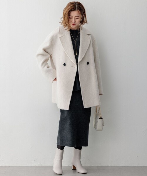 【Oggi2月号掲載/洗える】カシミヤブレンド クロップド ニット Oggi2月号掲載/洗える】カシミヤブレンド クロップド ニット