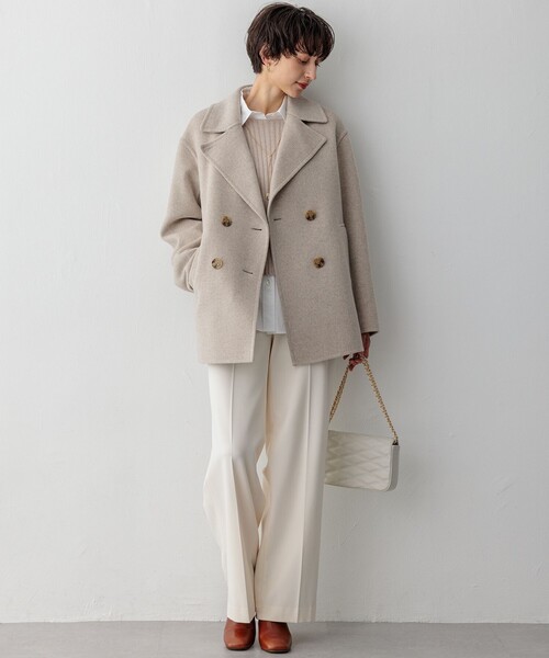 【Oggi2月号掲載/洗える】カシミヤブレンド クロップド ニット Oggi2月号掲載/洗える】カシミヤブレンド クロップド ニット