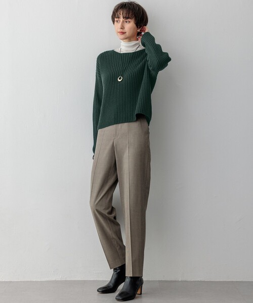 【Oggi2月号掲載/洗える】カシミヤブレンド クロップド ニット Oggi2月号掲載/洗える】カシミヤブレンド クロップド ニット
