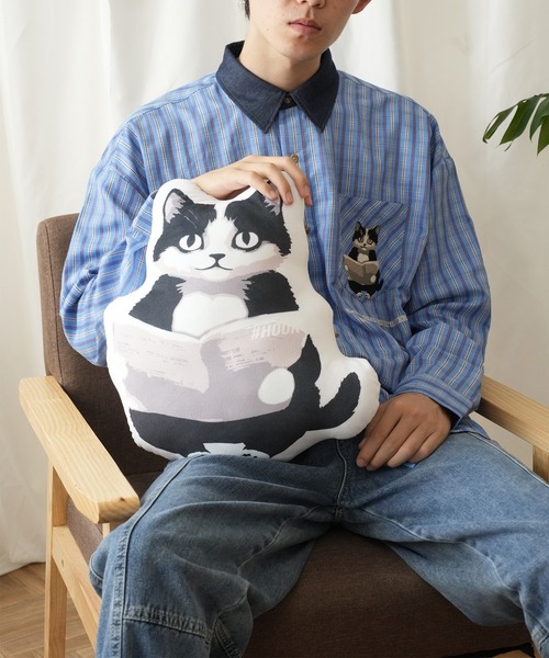にゃんちゃん チェック柄長袖シャツ にゃんちゃん チェック柄長袖シャツ チェックシャツ 長袖シャツ