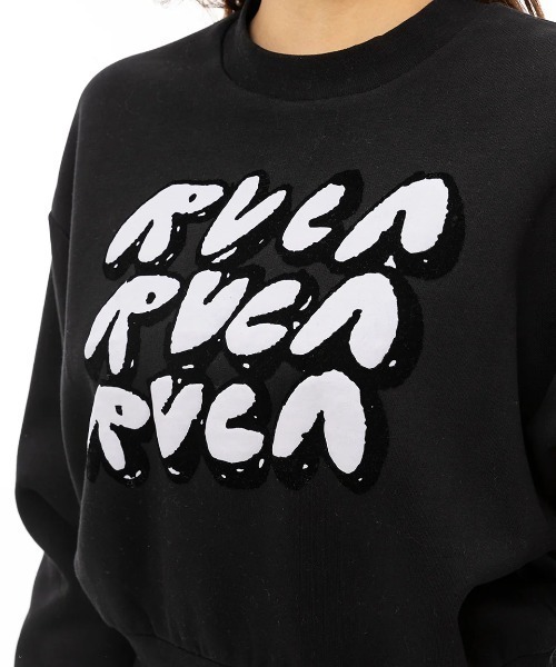 RVCA トレーナー スウェット レディース CLOUDY CREW トレーナー