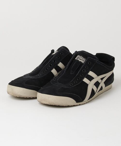 Onitsuka Tiger」 スリッポン 25.5 ブラック系その他 レディース 