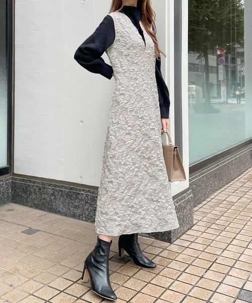プープレ　お花　ジャガードワンピース IMG_3095-1-1-top.jpg