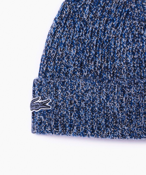 LACOSTE ニット帽 ニットキャップ メランジウールニットビーニー