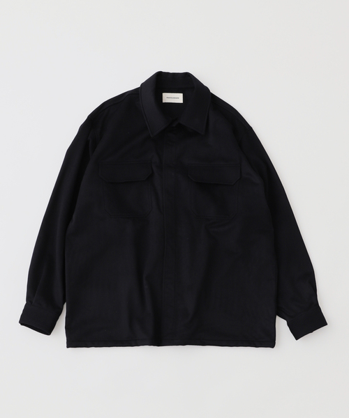 MARKAWARE カシミヤ スナップオーバーシャツ markaware（マーカウェア） シャツ 別注 CASHMERE SNAP OVER SHIRT