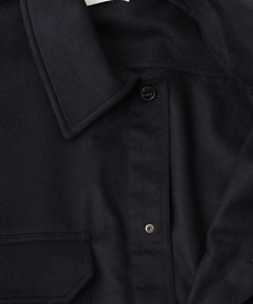 MARKAWARE カシミヤ スナップオーバーシャツ markaware（マーカウェア） シャツ 別注 CASHMERE SNAP OVER SHIRT