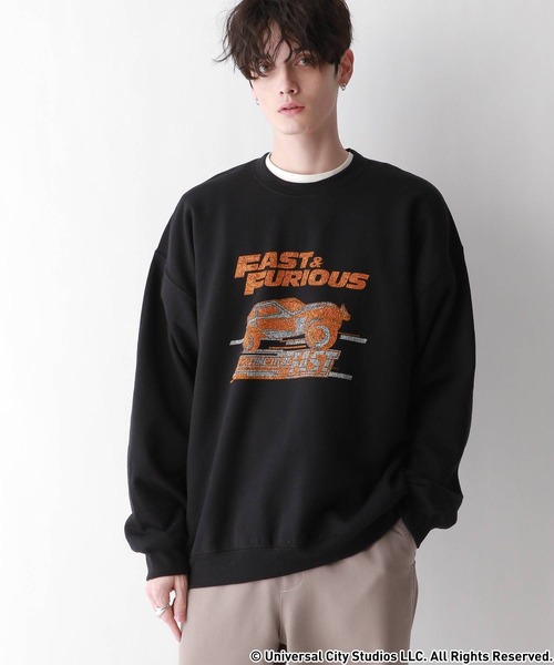 BOOWY スウェット　長袖　レア RAGEBLUE（レイジブルー） トレーナー スウェット 「Fast＆Furious