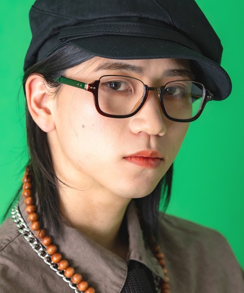 伊達メガネ メガネ 眼鏡 an meets zakka アンダーリムメガネ