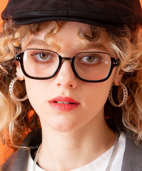 伊達メガネ メガネ 眼鏡 an meets zakka アンダーリムメガネ