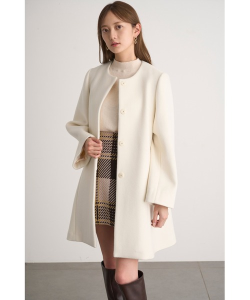 SNIDEL（スナイデル） ノーカラーコート 0 ピンク レディース