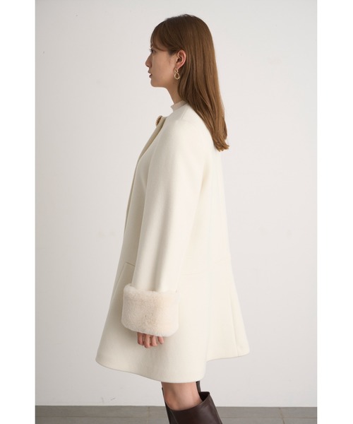 SNIDEL（スナイデル） ノーカラーコート 0 ピンク レディース