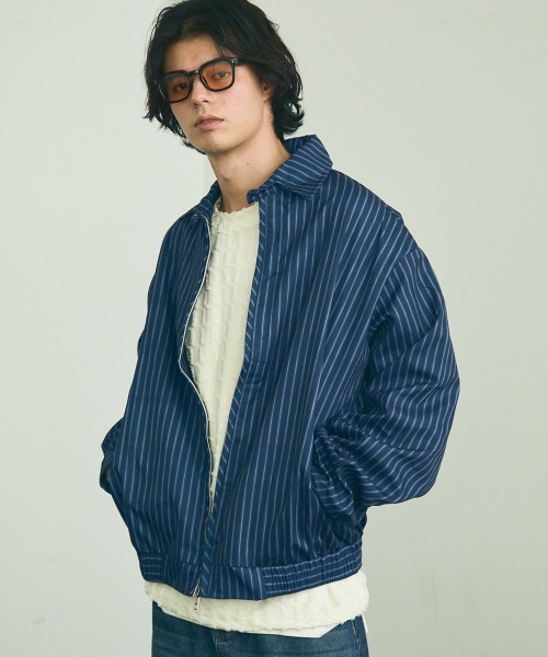 Shoowtime（ショウタイム） ブルゾン アウター Oversized striped zip