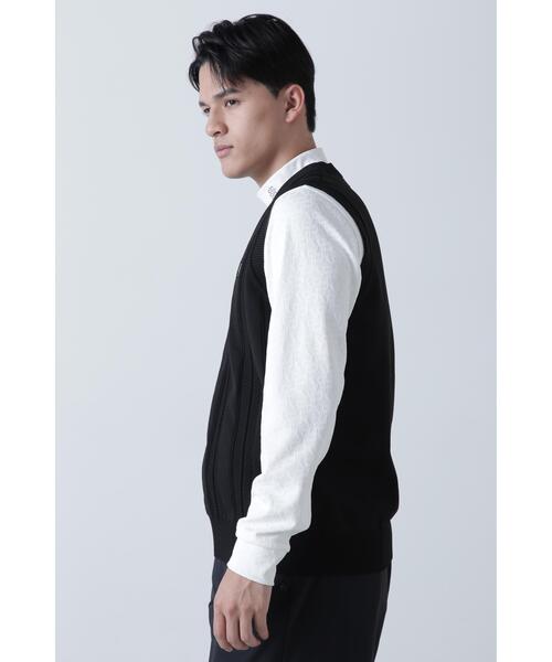 St ANDREWS セーター ニット 「St ANDREWS」12G V地柄 Vネックニット