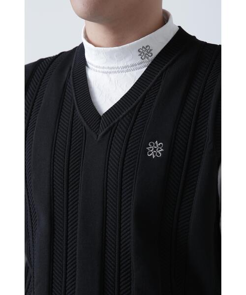 St ANDREWS セーター ニット 「St ANDREWS」12G V地柄 Vネックニット