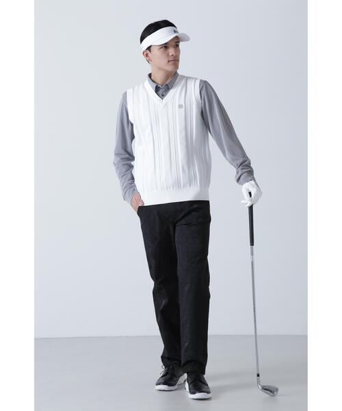 St ANDREWS セーター ニット 「St ANDREWS」12G V地柄 Vネックニット