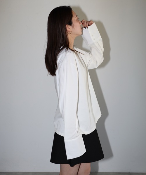 ENC ブラウス シャツ sleeve switch tops / 袖切替ロンT レディース
