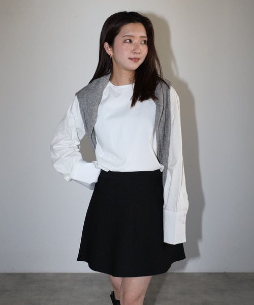 ENC ブラウス シャツ sleeve switch tops / 袖切替ロンT レディース