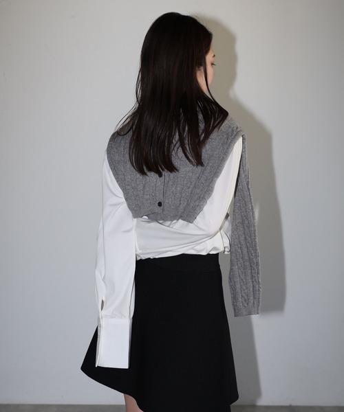 ENC ブラウス シャツ sleeve switch tops / 袖切替ロンT レディース