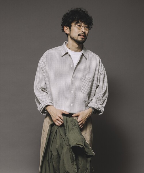 HINSON シャツ HINSON/ヒンソン レギュラーカラー ロングスリーブ