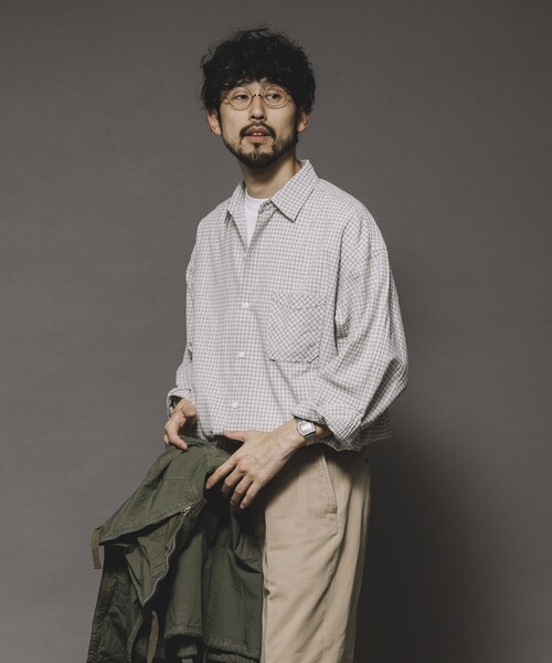 HINSON シャツ HINSON/ヒンソン レギュラーカラー ロングスリーブ